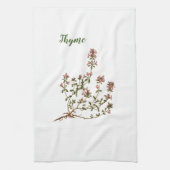 Serviette de cuisine aux fines herbes de thym (Vertical)