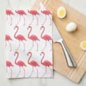 Serviette de cuisine aux flamants roses (Quart Plié)