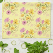 Serviette de cuisine aux fleurs (Plié)