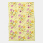 Serviette de cuisine aux fleurs (Vertical)