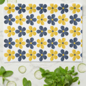 Serviette de cuisine aux fleurs (Plié)