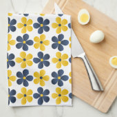Serviette de cuisine aux fleurs (Quart Plié)