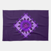 Serviette de cuisine aux fleurs violettes (Horizontal)