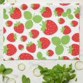 Serviette de cuisine aux fraises (Plié)