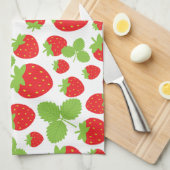Serviette de cuisine aux fraises (Quart Plié)