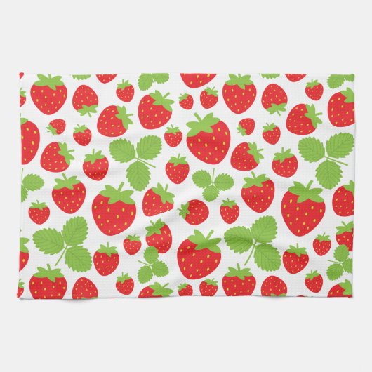 Serviette de cuisine aux fraises (Horizontal)