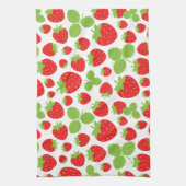 Serviette de cuisine aux fraises (Vertical)