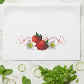 Serviette de cuisine aux fraises (Plié)