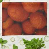 Serviette de cuisine aux fraises juteuses (Plié)