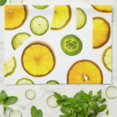 Serviette de cuisine aux fruits d'agrumes (Plié)