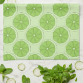 Serviette de cuisine aux fruits d'été verte (Plié)
