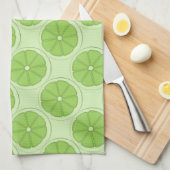 Serviette de cuisine aux fruits d'été verte (Quart Plié)