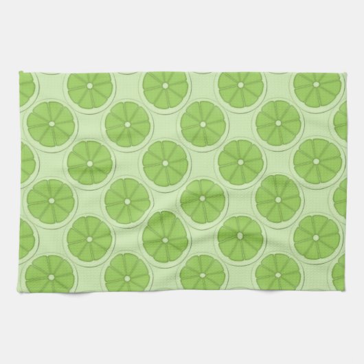 Serviette de cuisine aux fruits d'été verte (Horizontal)