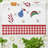 Serviette de cuisine aux fruits vintages (Plié)