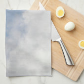Serviette de cuisine aux nuages fluides (Quart Plié)