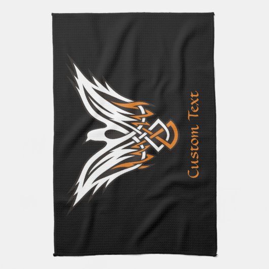 Serviette de cuisine aux oiseaux celtiques (Vertical)