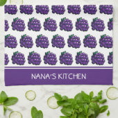 Serviette de cuisine aux raisins (Plié)