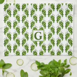 Serviette de cuisine aux raisins