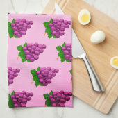 Serviette de cuisine aux raisins violets (Quart Plié)