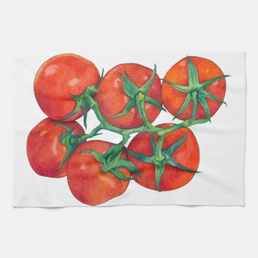 Serviette de cuisine aux tomates rouges (Horizontal)