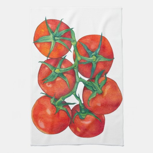 Serviette de cuisine aux tomates rouges (Vertical)