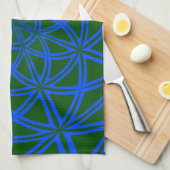 Serviette de cuisine avec bleu vert Abstract Desig (Quart Plié)