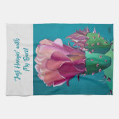 Serviette de cuisine avec Cactus Prickly Pear (Horizontal)