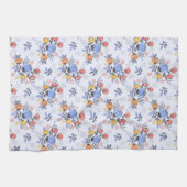 Serviette de cuisine avec des fleurs dessinées à l (Horizontal)