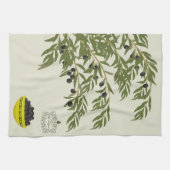 Serviette de cuisine avec des olives (Horizontal)