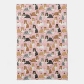 Serviette de cuisine avec des os et des pattes (Vertical)