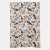 Serviette de cuisine avec des os et des pattes (Vertical)