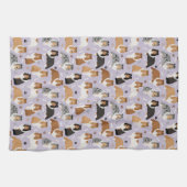 Serviette de cuisine avec des os et des pattes (Horizontal)