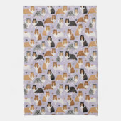 Serviette de cuisine avec des os et des pattes (Vertical)