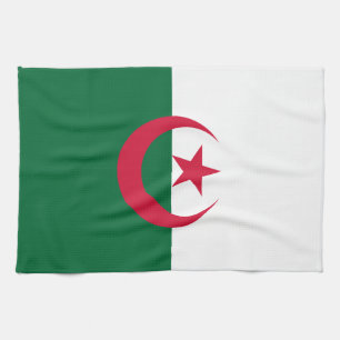 Serviette de cuisine avec Drapeau d'Algérie