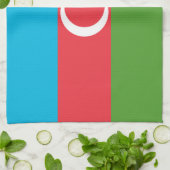 Serviette de cuisine avec Drapeau d'Azerbaïdjan (Plié)