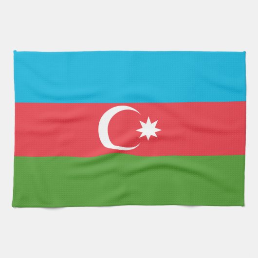 Serviette de cuisine avec Drapeau d'Azerbaïdjan (Horizontal)