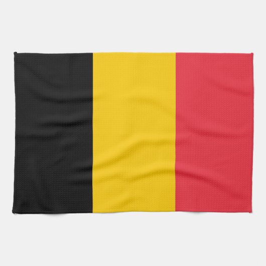 Serviette de cuisine avec Drapeau de Belgique (Horizontal)