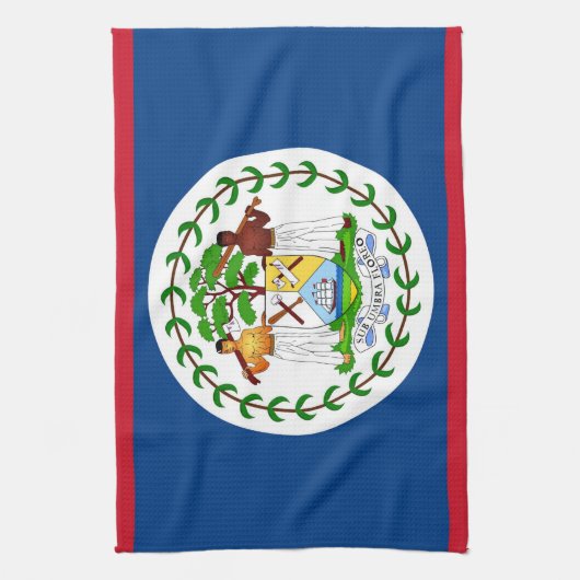 Serviette de cuisine avec Drapeau de Belize (Vertical)