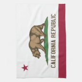 Serviette de cuisine avec Drapeau de Californie, U (Vertical)