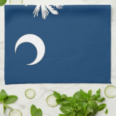 Serviette de cuisine avec Drapeau de Caroline du S (Plié)