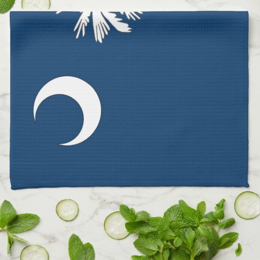 Serviette de cuisine avec Drapeau de Caroline du S (Plié)