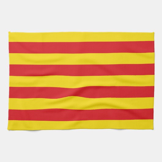 Serviette de cuisine avec Drapeau de Catalogne (Horizontal)