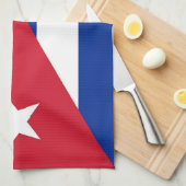 Serviette de cuisine avec Drapeau de Cuba (Quart Plié)