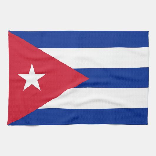 Serviette de cuisine avec Drapeau de Cuba (Horizontal)
