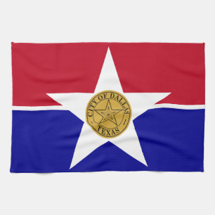 Serviette de cuisine avec Drapeau de Dallas, États