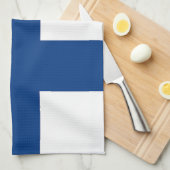 Serviette de cuisine avec Drapeau de Finlande (Quart Plié)