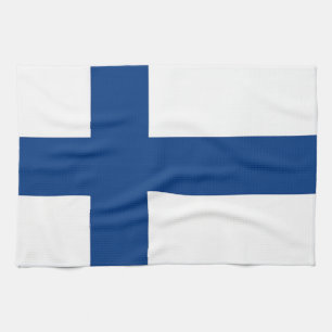 Serviette de cuisine avec Drapeau de Finlande