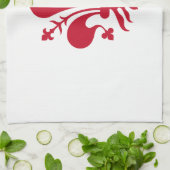 Serviette de cuisine avec Drapeau de Florence, Ita (Plié)