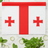 Serviette de cuisine avec Drapeau de Géorgie (Plié)
