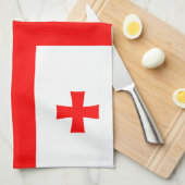 Serviette de cuisine avec Drapeau de Géorgie (Quart Plié)